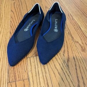 Rothy's The Point Women's Size 9.5 US Maritime Navy Pointed Toe Slip on Shoes